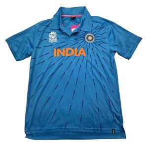 India National Cricket Team Polo Shirt Mens 2XL Blue ICC Cricket World T20 2016